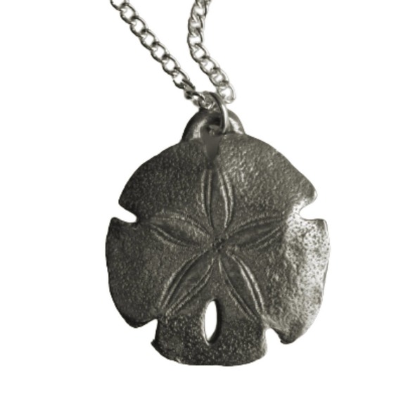 Pewter Sand Dollar Necklace 2033 - Picture 1 of 3